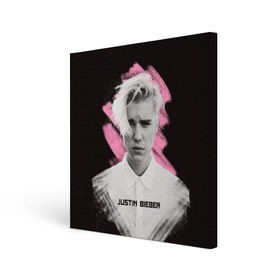 Холст квадратный с принтом Justin Bieber / Pink splash в городе Новоалтайск, 100% ПВХ |  | bieber | justin bieber | бибер | джастин бибер