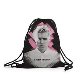 Рюкзак-мешок 3D с принтом Justin Bieber / Pink splash в городе Новоалтайск, 100% полиэстер | плотность ткани — 200 г/м2, размер — 35 х 45 см; лямки — толстые шнурки, застежка на шнуровке, без карманов и подкладки | bieber | justin bieber | бибер | джастин бибер
