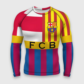 Мужской рашгард 3D с принтом FC Barcelona в городе Новоалтайск,  |  | barcelona | football | logo | spain | sport | арт | барселона | испания | лига | лого | спорт | текстура | фк | футбол | футбольный клуб | эмблема