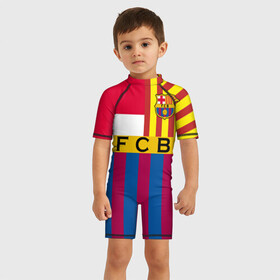Детский купальный костюм 3D с принтом FC Barcelona в городе Новоалтайск, Полиэстер 85%, Спандекс 15% | застежка на молнии на спине | barcelona | football | logo | spain | sport | арт | барселона | испания | лига | лого | спорт | текстура | фк | футбол | футбольный клуб | эмблема