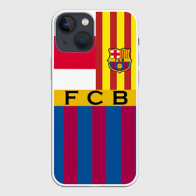 Чехол для iPhone 13 mini с принтом FC Barcelona в городе Новоалтайск,  |  | barcelona | football | logo | spain | sport | арт | барселона | испания | лига | лого | спорт | текстура | фк | футбол | футбольный клуб | эмблема