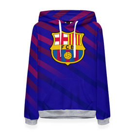 Женская толстовка 3D с принтом FC Barcelona в городе Новоалтайск, 100% полиэстер  | двухслойный капюшон со шнурком для регулировки, мягкие манжеты на рукавах и по низу толстовки, спереди карман-кенгуру с мягким внутренним слоем. | barcelona | football | logo | spain | sport | арт | барселона | испания | лига | лого | спорт | текстура | фк | футбол | футбольный клуб | эмблема