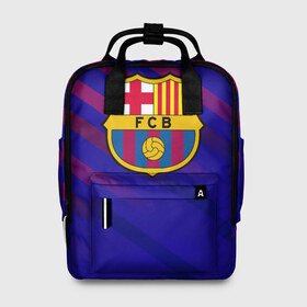 Женский рюкзак 3D с принтом FC Barcelona в городе Новоалтайск, 100% полиэстер | лямки с регулируемой длиной, сверху ручки, чтобы рюкзак нести как сумку. Основное отделение закрывается на молнию, как и внешний карман. Внутри два дополнительных кармана, один из которых закрывается на молнию. По бокам два дополнительных кармашка, куда поместится маленькая бутылочка
 | barcelona | football | logo | spain | sport | арт | барселона | испания | лига | лого | спорт | текстура | фк | футбол | футбольный клуб | эмблема