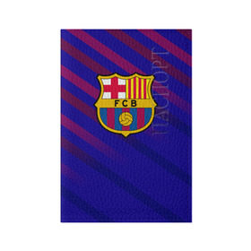 Обложка для паспорта матовая кожа с принтом FC Barcelona в городе Новоалтайск, натуральная матовая кожа | размер 19,3 х 13,7 см; прозрачные пластиковые крепления | Тематика изображения на принте: barcelona | football | logo | spain | sport | арт | барселона | испания | лига | лого | спорт | текстура | фк | футбол | футбольный клуб | эмблема