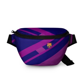 Поясная сумка 3D с принтом FC Barcelona в городе Новоалтайск, 100% полиэстер | плотная ткань, ремень с регулируемой длиной, внутри несколько карманов для мелочей, основное отделение и карман с обратной стороны сумки застегиваются на молнию | barcelona | football | logo | spain | sport | арт | барселона | испания | лига | лого | спорт | текстура | фк | футбол | футбольный клуб | эмблема