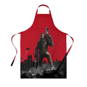 Фартук 3D с принтом Wolfenstein в городе Новоалтайск, 100% полиэстер | общий размер — 65 х 85 см, ширина нагрудника — 26 см, горловина — 53 см, длина завязок — 54 см, общий обхват в поясе — 173 см. Принт на завязках и на горловине наносится с двух сторон, на основной части фартука — только с внешней стороны | bj | castle | colossus | new order | old blood | wolfenstein | би джей | блаcковиц | блажкович | блацкович | вольфенштайн | вольфенштейн | вульфенштайн | вульфенштейн | уильям