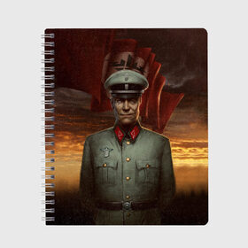 Тетрадь с принтом Wolfenstein в городе Новоалтайск, 100% бумага | 48 листов, плотность листов — 60 г/м2, плотность картонной обложки — 250 г/м2. Листы скреплены сбоку удобной пружинной спиралью. Уголки страниц и обложки скругленные. Цвет линий — светло-серый
 | bj | castle | colossus | new order | old blood | wolfenstein | би джей | блаcковиц | блажкович | блацкович | вольфенштайн | вольфенштейн | вульфенштайн | вульфенштейн | уильям