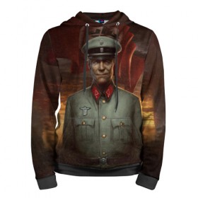 Мужская толстовка 3D с принтом Wolfenstein в городе Новоалтайск, 100% полиэстер | двухслойный капюшон со шнурком для регулировки, мягкие манжеты на рукавах и по низу толстовки, спереди карман-кенгуру с мягким внутренним слоем. | bj | castle | colossus | new order | old blood | wolfenstein | би джей | блаcковиц | блажкович | блацкович | вольфенштайн | вольфенштейн | вульфенштайн | вульфенштейн | уильям