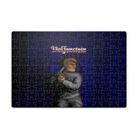 Пазл магнитный 126 элементов с принтом Wolfenstein в городе Новоалтайск, полимерный материал с магнитным слоем | 126 деталей, размер изделия —  180*270 мм | bj | castle | colossus | new order | old blood | wolfenstein | би джей | блаcковиц | блажкович | блацкович | вольфенштайн | вольфенштейн | вульфенштайн | вульфенштейн | уильям