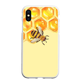 Чехол для iPhone XS Max матовый с принтом Любители меда в городе Новоалтайск, Силикон | Область печати: задняя сторона чехла, без боковых панелей | крылья | мед | насекомое | полет | природа | пчелы | улей | цветное | яркое