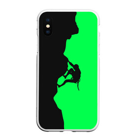 Чехол для iPhone XS Max матовый с принтом climbing в городе Новоалтайск, Силикон | Область печати: задняя сторона чехла, без боковых панелей | adrenaline | extreme | hiking | mountaineering | mountains | risk | rock climb | rocks | sport | адреналин | альпинизм | высота | горы | риск | скалолазание | скалы | спорт | туризм | экстрим