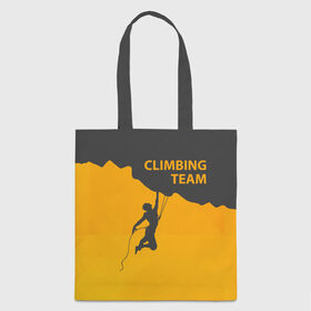 Сумка 3D повседневная с принтом climbing в городе Новоалтайск, 100% полиэстер | Плотность: 200 г/м2; Размер: 34×35 см; Высота лямок: 30 см | adrenaline | extreme | hiking | mountaineering | mountains | risk | rock climb | rocks | sport | адреналин | альпинизм | высота | горы | риск | скалолазание | скалы | спорт | туризм | экстрим