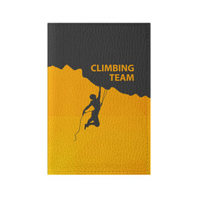 Обложка для паспорта матовая кожа с принтом climbing в городе Новоалтайск, натуральная матовая кожа | размер 19,3 х 13,7 см; прозрачные пластиковые крепления | Тематика изображения на принте: adrenaline | extreme | hiking | mountaineering | mountains | risk | rock climb | rocks | sport | адреналин | альпинизм | высота | горы | риск | скалолазание | скалы | спорт | туризм | экстрим