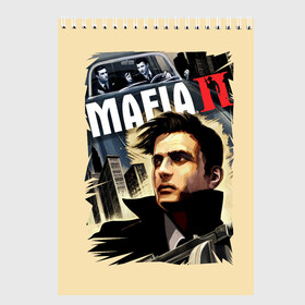 Скетчбук с принтом MAFIA 2 в городе Новоалтайск, 100% бумага
 | 48 листов, плотность листов — 100 г/м2, плотность картонной обложки — 250 г/м2. Листы скреплены сверху удобной пружинной спиралью | Тематика изображения на принте: gangster | gun | mafia | гангстер | игра | мафия | оружия | сша | чикаго