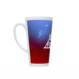 Кружка Латте с принтом FALL OUT BOY SPACE COLLECTION в городе Новоалтайск, Белая керамика | Объем 480 мл; Высота 150 мм; Диаметр 90 мм | fall out boy | logo | music | pop | rock | альтернатива | металл | музыка | музыкальный | поп | рок