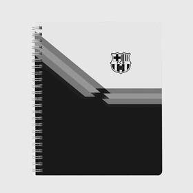 Тетрадь с принтом FC Barcelona в городе Новоалтайск, 100% бумага | 48 листов, плотность листов — 60 г/м2, плотность картонной обложки — 250 г/м2. Листы скреплены сбоку удобной пружинной спиралью. Уголки страниц и обложки скругленные. Цвет линий — светло-серый
 | barcelona | football | logo | spain | sport | арт | барселона | испания | лига | лого | спорт | текстура | фк | футбол | футбольный клуб | эмблема
