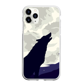 Чехол для iPhone 11 Pro матовый с принтом Ночной житель в городе Новоалтайск, Силикон |  | волк | дикая | дикий | животное | лес | луна | ночь | собака | тьма