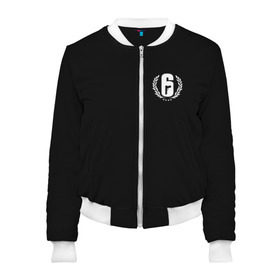 Женский бомбер 3D с принтом RAINBOW SIX SIEGE UNIFORM в городе Новоалтайск, 100% полиэстер | застегивается на молнию, по бокам два кармана без застежек, мягкие манжеты, по низу бомбера и на воротнике — эластичная резинка | rainbow | rainbow six | siege | six | игры | шутер