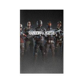 Обложка для паспорта матовая кожа с принтом RAINBOW SIX SIEGE в городе Новоалтайск, натуральная матовая кожа | размер 19,3 х 13,7 см; прозрачные пластиковые крепления | cybersport | esports | pro league | r6 | rainbow | rainbow six | siege | six | weapon | армия | боевик | военные | война | игры | киберспорт | логотип | модные | оперативники | оружие | радуга | черный белый | шутер