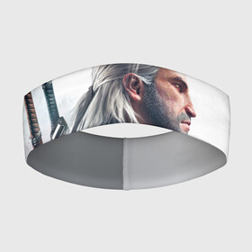 Повязка на голову 3D с принтом Геральд в городе Новоалтайск,  |  | wild hunt | witcher | ведьмак | геральд | дикая охота
