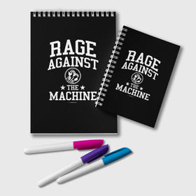 Блокнот с принтом Rage Against the Machine в городе Новоалтайск, 100% бумага | 48 листов, плотность листов — 60 г/м2, плотность картонной обложки — 250 г/м2. Листы скреплены удобной пружинной спиралью. Цвет линий — светло-серый
 | rage against the machine | альтернативный | америка | американская рок группа | брэд уилк | жанр | зак де ла роча | калифорния | лос анджелес | метал | музыка | ню метал | рок | рэп метал | рэп рок | рэпкор | сша