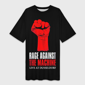 Платье-футболка 3D с принтом Rage Against the Machine в городе Новоалтайск,  |  | rage against the machine | альтернативный | америка | американская рок группа | брэд уилк | жанр | зак де ла роча | калифорния | лос анджелес | метал | музыка | ню метал | рок | рэп метал | рэп рок | рэпкор | сша