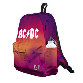 Рюкзак 3D с принтом AC DC COLLECTION SPACE EDITION в городе Новоалтайск, 100% полиэстер | лямки с регулируемой длиной, сверху петелька, чтобы рюкзак можно было повесить на вешалку. Основное отделение закрывается на молнию, как и внешний карман. Внутри два дополнительных кармана, один из которых закрывается на молнию. По бокам два дополнительных кармашка | ac dc | logo | music | pop | rock | usa | альтернатива | металл | музыка | музыкальный | поп | рок