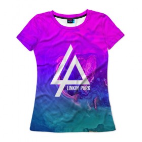 Женская футболка 3D с принтом LINKIN PARK 2018 MUSIC PLANET в городе Новоалтайск, 100% полиэфир ( синтетическое хлопкоподобное полотно) | прямой крой, круглый вырез горловины, длина до линии бедер | linkin park | logo | music | pop | rock | альтернатива | металл | музыка | музыкальный | поп | рок