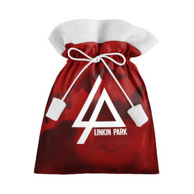 Подарочный 3D мешок с принтом LINKIN PARK COLOR RED MUSIC в городе Новоалтайск, 100% полиэстер | Размер: 29*39 см | linkin park | logo | music | pop | rock | альтернатива | металл | музыка | музыкальный | поп | рок | честер беннингтон