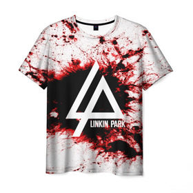 Мужская футболка 3D с принтом LINKIN PARK BLOOD COLLECTION в городе Новоалтайск, 100% полиэфир | прямой крой, круглый вырез горловины, длина до линии бедер | linkin park | logo | music | pop | rock | альтернатива | металл | музыка | музыкальный | поп | рок | честер беннингтон