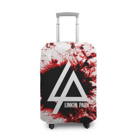 Чехол для чемодана 3D с принтом LINKIN PARK BLOOD COLLECTION в городе Новоалтайск, 86% полиэфир, 14% спандекс | двустороннее нанесение принта, прорези для ручек и колес | linkin park | logo | music | pop | rock | альтернатива | металл | музыка | музыкальный | поп | рок | честер беннингтон