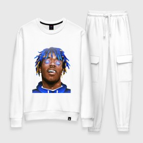 Женский костюм хлопок с принтом Art Lil uzi в городе Новоалтайск, 100% хлопок | на свитшоте круглая горловина, мягкая резинка по низу. Брюки заужены к низу, на них два вида карманов: два 