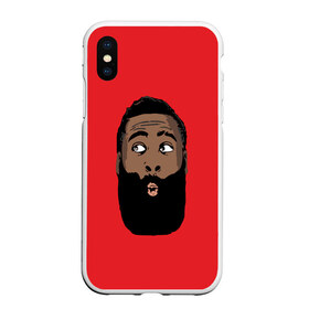 Чехол для iPhone XS Max матовый с принтом James Harden в городе Новоалтайск, Силикон | Область печати: задняя сторона чехла, без боковых панелей | 13 | fear the beard | houston rockets | mvp | nba | баскетбол | джеймс харден | нба | хьюстон рокетс