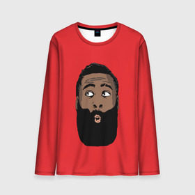 Мужской лонгслив 3D с принтом James Harden в городе Новоалтайск, 100% полиэстер | длинные рукава, круглый вырез горловины, полуприлегающий силуэт | 13 | fear the beard | houston rockets | mvp | nba | баскетбол | джеймс харден | нба | хьюстон рокетс