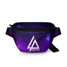 Поясная сумка 3D с принтом LINKIN PARK SPACE COLOR 2018 в городе Новоалтайск, 100% полиэстер | плотная ткань, ремень с регулируемой длиной, внутри несколько карманов для мелочей, основное отделение и карман с обратной стороны сумки застегиваются на молнию | linkin park | logo | music | pop | rock | альтернатива | металл | музыка | музыкальный | поп | рок | честер беннингтон