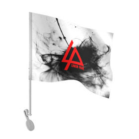 Флаг для автомобиля с принтом LINKIN PARK GRAY SMOKE MUSIC в городе Новоалтайск, 100% полиэстер | Размер: 30*21 см | linkin park | logo | music | pop | rock | альтернатива | металл | музыка | музыкальный | поп | рок | честер беннингтон