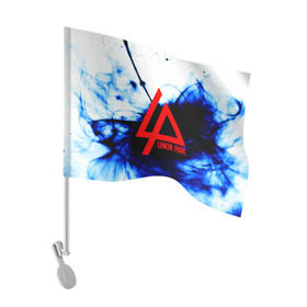 Флаг для автомобиля с принтом LINKIN PARK BLUE SMOKE в городе Новоалтайск, 100% полиэстер | Размер: 30*21 см | linkin park | logo | music | pop | rock | альтернатива | металл | музыка | музыкальный | поп | рок | честер беннингтон