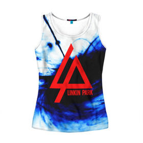 Женская майка 3D с принтом LINKIN PARK BLUE SMOKE в городе Новоалтайск, 100% полиэстер | круглая горловина, прямой силуэт, длина до линии бедра | linkin park | logo | music | pop | rock | альтернатива | металл | музыка | музыкальный | поп | рок | честер беннингтон