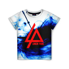 Детская футболка 3D с принтом LINKIN PARK BLUE SMOKE в городе Новоалтайск, 100% гипоаллергенный полиэфир | прямой крой, круглый вырез горловины, длина до линии бедер, чуть спущенное плечо, ткань немного тянется | linkin park | logo | music | pop | rock | альтернатива | металл | музыка | музыкальный | поп | рок | честер беннингтон