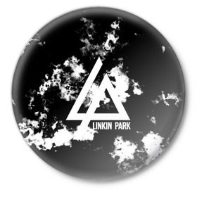 Значок с принтом LINKIN PARK SMOKE FIRE STYLE в городе Новоалтайск,  металл | круглая форма, металлическая застежка в виде булавки | Тематика изображения на принте: linkin park | logo | music | pop | rock | альтернатива | металл | музыка | музыкальный | поп | рок | честер беннингтон