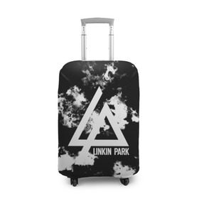 Чехол для чемодана 3D с принтом LINKIN PARK SMOKE FIRE STYLE в городе Новоалтайск, 86% полиэфир, 14% спандекс | двустороннее нанесение принта, прорези для ручек и колес | linkin park | logo | music | pop | rock | альтернатива | металл | музыка | музыкальный | поп | рок | честер беннингтон