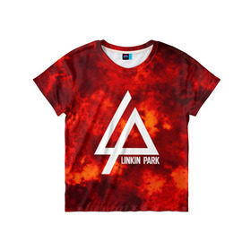 Детская футболка 3D с принтом LINKIN PARK FIRE MUSIC 2018 в городе Новоалтайск, 100% гипоаллергенный полиэфир | прямой крой, круглый вырез горловины, длина до линии бедер, чуть спущенное плечо, ткань немного тянется | linkin park | logo | music | pop | rock | альтернатива | металл | музыка | музыкальный | поп | рок | честер беннингтон