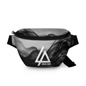 Поясная сумка 3D с принтом LINKIN PARK SMOKE GRAY 2018 в городе Новоалтайск, 100% полиэстер | плотная ткань, ремень с регулируемой длиной, внутри несколько карманов для мелочей, основное отделение и карман с обратной стороны сумки застегиваются на молнию | linkin park | logo | music | pop | rock | альтернатива | металл | музыка | музыкальный | поп | рок | честер беннингтон