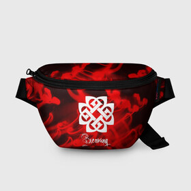 Поясная сумка 3D с принтом BREAKING BENJAMIN в городе Новоалтайск, 100% полиэстер | плотная ткань, ремень с регулируемой длиной, внутри несколько карманов для мелочей, основное отделение и карман с обратной стороны сумки застегиваются на молнию | breaking benjamin | music | pop | rock | альтернатива | металл | музыка | музыкальный | поп | рок