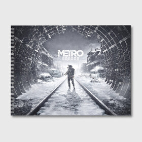 Альбом для рисования с принтом METRO Exodus в городе Новоалтайск, 100% бумага
 | матовая бумага, плотность 200 мг. | Тематика изображения на принте: 2033 | exodus | horror | last | light | metro | redux | survival | зомби | метро | монстр | постапокалипсис | постапокалиптика | фантастика