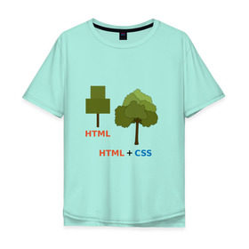 Мужская футболка хлопок Oversize с принтом Веб-дизайнеры html + css в городе Новоалтайск, 100% хлопок | свободный крой, круглый ворот, “спинка” длиннее передней части | css | html | веб дизайн | дерево | дизайн | программирование | программист