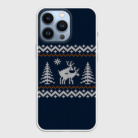 Чехол для iPhone 13 Pro с принтом Неприличные Олени в городе Новоалтайск,  |  | Тематика изображения на принте: 2019 | 2020 | 2021 | 2022 | 2023 | 2024 | 2025 | вязание | вязаный | год | дед | елка | елки | лес | мороз | новый | олени | олень | оленями | прикол | свитер | снегурочка | шутка | юмор