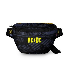 Поясная сумка 3D с принтом AC DC STREET COLLECTION в городе Новоалтайск, 100% полиэстер | плотная ткань, ремень с регулируемой длиной, внутри несколько карманов для мелочей, основное отделение и карман с обратной стороны сумки застегиваются на молнию | ac dc | logo | music | pop | rock | альтернатива | металл | музыка | музыкальный | поп | рок