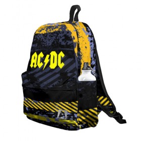 Рюкзак 3D с принтом AC DC STREET COLLECTION в городе Новоалтайск, 100% полиэстер | лямки с регулируемой длиной, сверху петелька, чтобы рюкзак можно было повесить на вешалку. Основное отделение закрывается на молнию, как и внешний карман. Внутри два дополнительных кармана, один из которых закрывается на молнию. По бокам два дополнительных кармашка | ac dc | logo | music | pop | rock | альтернатива | металл | музыка | музыкальный | поп | рок