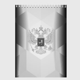 Скетчбук с принтом RUSSIA - Black Collection в городе Новоалтайск, 100% бумага
 | 48 листов, плотность листов — 100 г/м2, плотность картонной обложки — 250 г/м2. Листы скреплены сверху удобной пружинной спиралью | russia | герб | двуглавый орел | россия | триколор